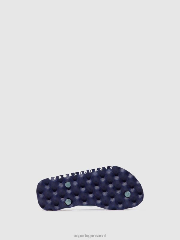 slippers blauwe en wolkenband Heren Asportuguesas strand slippers hobbelig 6JPTP181 - Afbeelding 3