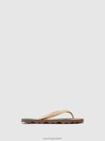 slippers bruine en creme band Heren Asportuguesas strand slippers amazonia 6JPTP186 - Afbeelding 2