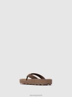 slippers bruine rubberen band Heren Asportuguesas casual flip-flops gevoel 6JPTP177 - Afbeelding 3