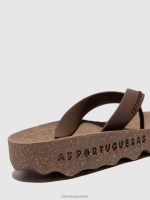 slippers bruine rubberen band Heren Asportuguesas casual flip-flops gevoel 6JPTP177 - Afbeelding 4