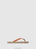 slippers bruine rubberen band vrouwen Asportuguesas strand slippers eiken 6JPTP2