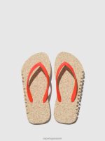 slippers natuurlijke & rode band Heren Asportuguesas strand slippers hobbelig 6JPTP184 - Afbeelding 2