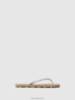 slippers natuurlijke & witte band Heren Asportuguesas strand slippers hobbelig 6JPTP178 - Afbeelding 2