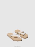 slippers natuurlijke & witte band Heren Asportuguesas strand slippers hobbelig 6JPTP178