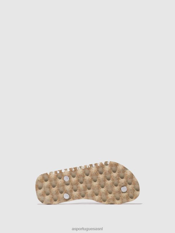 slippers natuurlijke & witte band Heren Asportuguesas strand slippers hobbelig 6JPTP178 - Afbeelding 3
