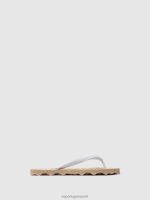 slippers natuurlijke & witte band Heren Asportuguesas strand slippers schildpad 6JPTP185 - Afbeelding 2