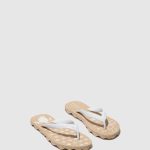 slippers natuurlijke & witte band Heren Asportuguesas strand slippers schildpad 6JPTP185