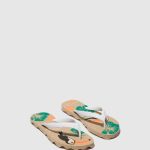 slippers natuurlijke & witte band vrouwen Asportuguesas strand slippers amazonia 6JPTP5