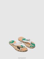 slippers natuurlijke & witte band vrouwen Asportuguesas strand slippers amazonia 6JPTP5