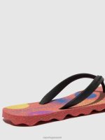 slippers rode en zwarte band Heren Asportuguesas strand slippers koralen 6JPTP179 - Afbeelding 4