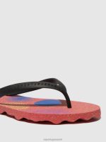 slippers rode en zwarte band Heren Asportuguesas strand slippers koralen 6JPTP179 - Afbeelding 5