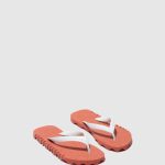 slippers rood-witte band Heren Asportuguesas strand slippers hobbelig 6JPTP183
