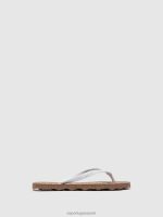 slippers witte en rubberen band vrouwen Asportuguesas basis voor strandslippers 6JPTP4 - Afbeelding 2