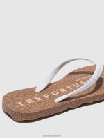 slippers witte en rubberen band vrouwen Asportuguesas basis voor strandslippers 6JPTP4 - Afbeelding 4