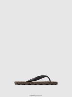 slippers zwarte en zwarte band Heren Asportuguesas basis voor strandslippers 6JPTP169 - Afbeelding 2