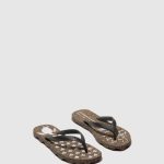 slippers zwarte en zwarte band Heren Asportuguesas strand slippers schildpad 6JPTP172