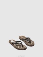 slippers zwarte en zwarte band Heren Asportuguesas strand slippers schildpad 6JPTP172