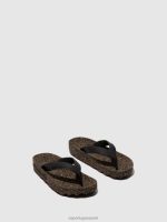 slippers zwarte rubberen band Heren Asportuguesas casual flip-flops gevoel 6JPTP173 - Afbeelding 2