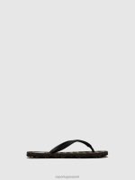 slippers zwarte rubberen band Heren Asportuguesas strand slippers schildpad 6JPTP171 - Afbeelding 2
