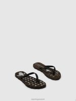 slippers zwarte rubberen band Heren Asportuguesas strand slippers schildpad 6JPTP171