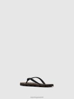 slippers zwarte rubberen band Heren Asportuguesas strand slippers schildpad 6JPTP171 - Afbeelding 3