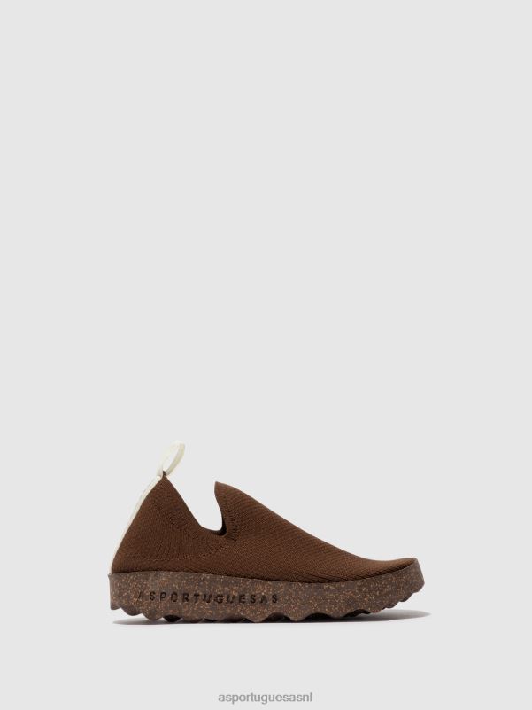 sneakers bruin vrouwen Asportuguesas zorg voor instappers 6JPTP18 - Afbeelding 1