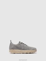 sneakers grijze merinowol vrouwen Asportuguesas vetersneakers camp wol 6JPTP16