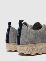 sneakers grijze merinowol vrouwen Asportuguesas vetersneakers camp wol 6JPTP16 - Afbeelding 5