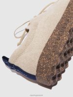 sneakers natuurlijk gerecycled linnen Heren Asportuguesas veterschoenen chatten 6JPTP201 - Afbeelding 4