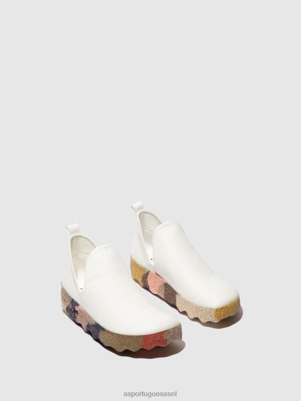 sneakers witte en veelkleurige zool vrouwen Asportuguesas instappers city 6JPTP94 - Afbeelding 2