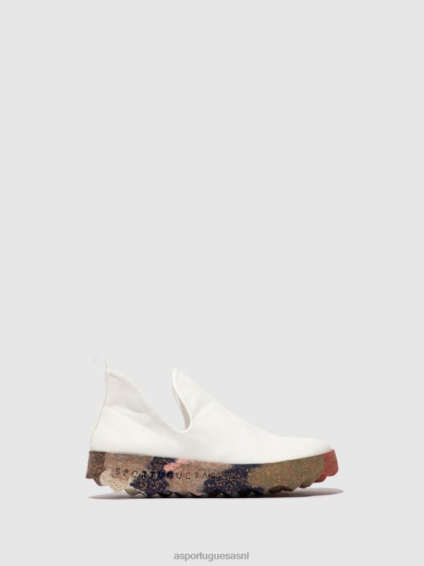 sneakers witte en veelkleurige zool vrouwen Asportuguesas instappers city 6JPTP94 - Afbeelding 1