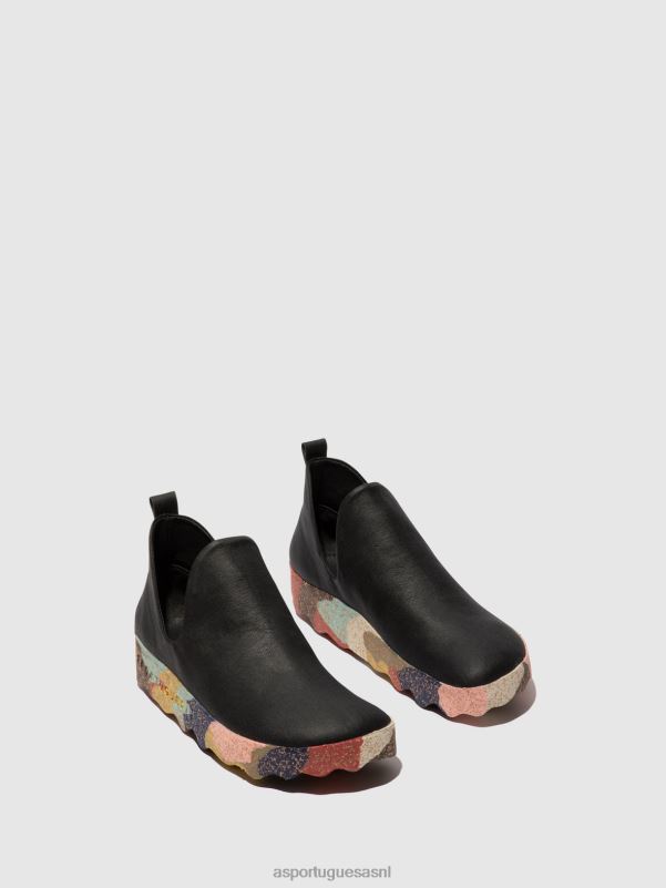 sneakers zwarte en veelkleurige zool vrouwen Asportuguesas instappers city 6JPTP64 - Afbeelding 2