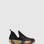 sneakers zwarte en veelkleurige zool vrouwen Asportuguesas instappers city 6JPTP64