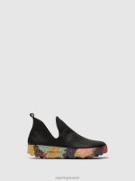 sneakers zwarte en veelkleurige zool vrouwen Asportuguesas instappers city 6JPTP64