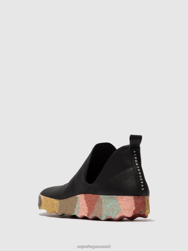 sneakers zwarte en veelkleurige zool vrouwen Asportuguesas instappers city 6JPTP64 - Afbeelding 3