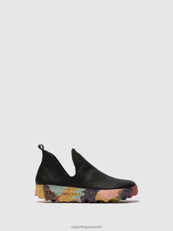 sneakers zwarte en veelkleurige zool vrouwen Asportuguesas instappers city 6JPTP64 - Afbeelding 1