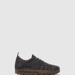 sneakers zwarte merinowol vrouwen Asportuguesas vetersneakers wol kamp 6JPTP12