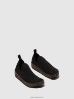 sneakers zwarte s.cafe stretch Heren Asportuguesas elastische trainers zorg 6JPTP190 - Afbeelding 2