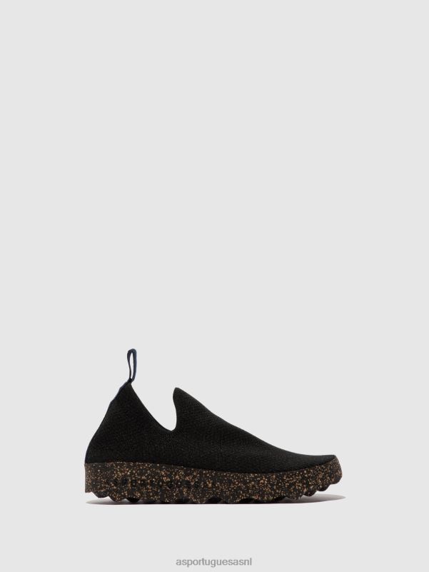 sneakers zwarte s.cafe stretch vrouwen Asportuguesas elastische trainers zorg 6JPTP6 - Afbeelding 1